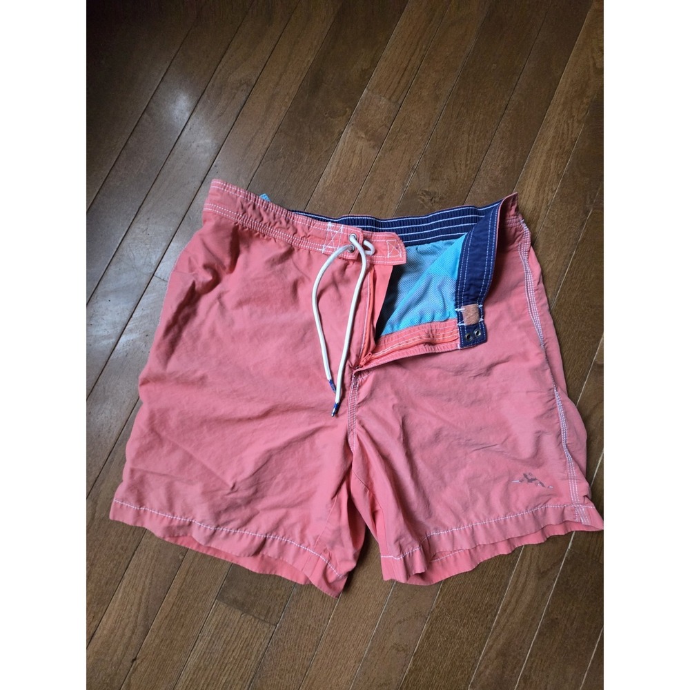 Tommy Bahama Salmon Colored Swim Trunks Size XL 6" Inseam